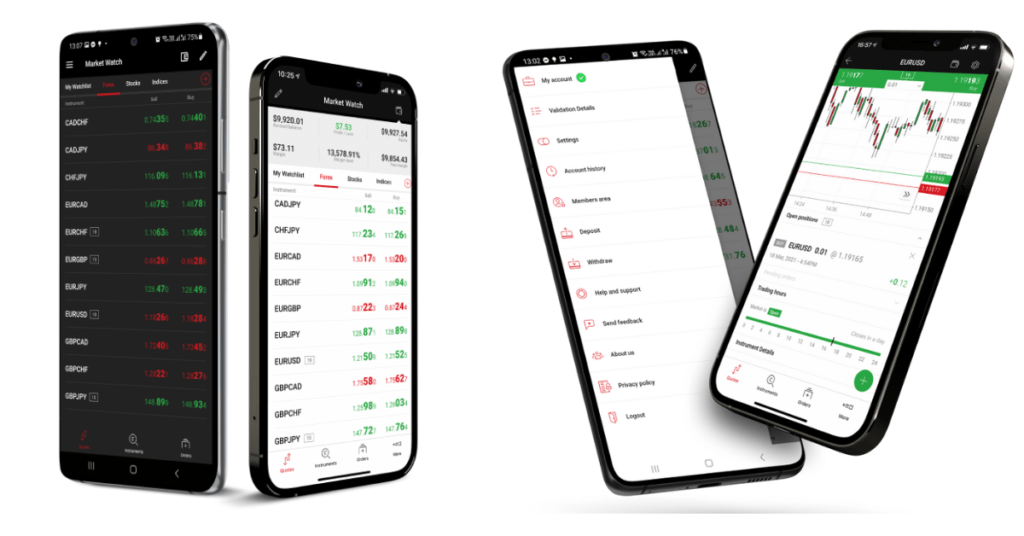 XM Mobile trading app