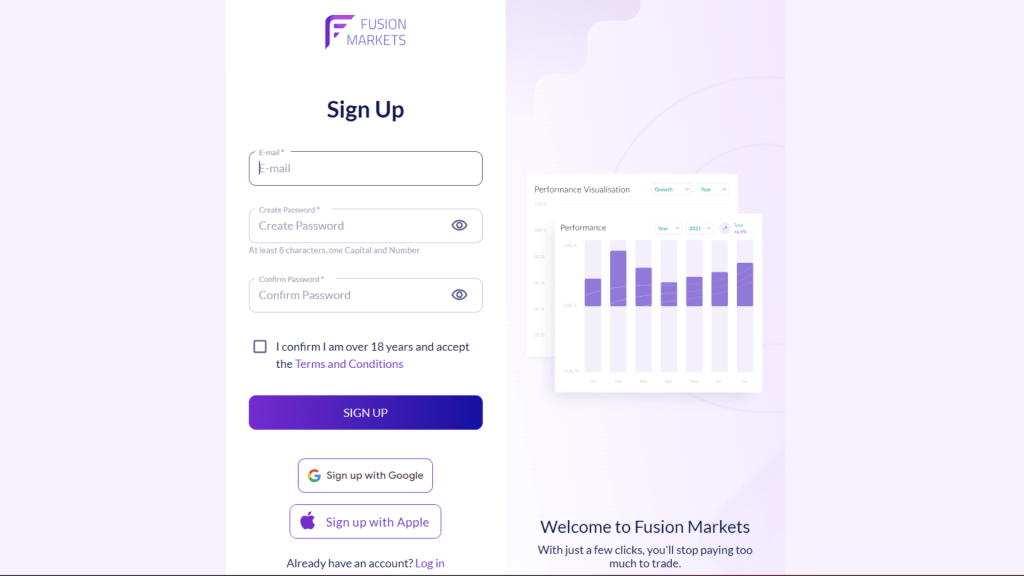 Fusion Markets Sign Up