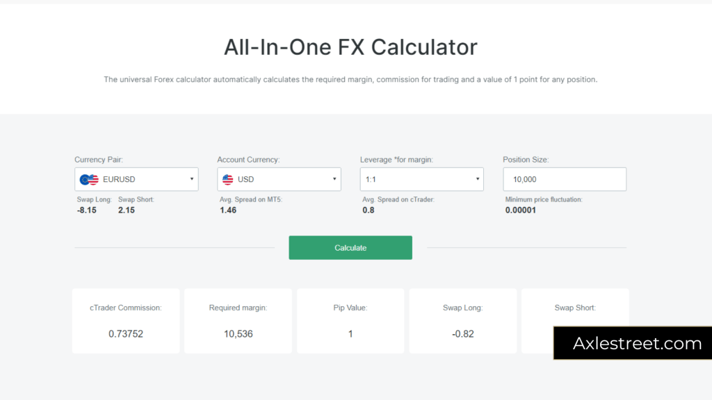  FX calculator by FxPro