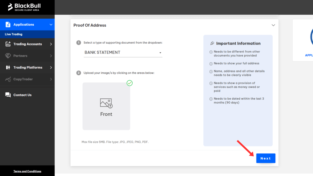 BlackBull Markets account opening guide in 2025 14 proof of address next 1