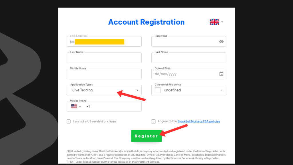 BlackBull Markets account opening guide in 2025 5 sign in 9